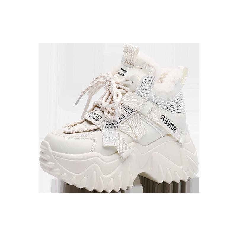 Кроссовки на толстой подошве в стиле "Dad Shoes" - это повседневная и универсальная обувь, с флисовой подкладкой для увеличения роста, женские кроссовки