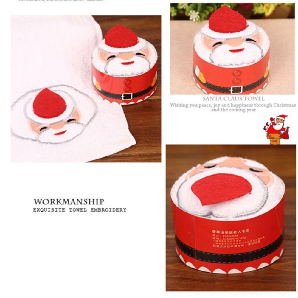 New Santa Claus Christmas Cake Towel Microfiber Fabric High Absorbency Guest Towels Compact Cute Xmas Gift Towel Gift