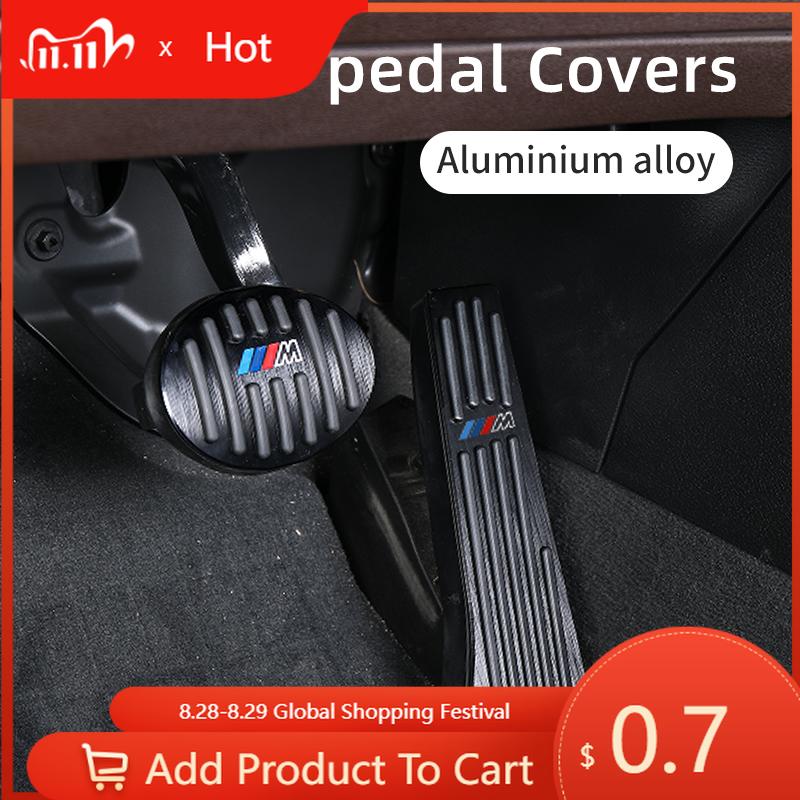 Car Sticker 2025 Hot 2Pcs Car Logo Door Pedal Cover Alloy Door Pedal Cap Accessories For BMW E46 E90 E60 F30 F10 E39 E36 F20 E87