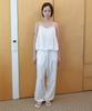 STEP AROUND Airy Nylon Wide Pants_White
