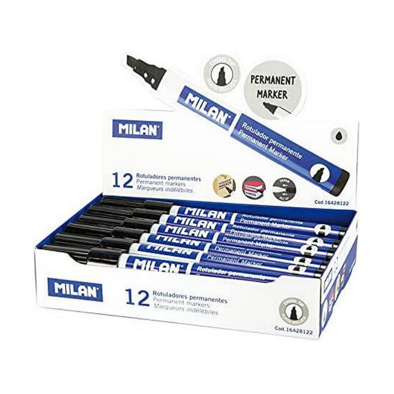 Milan Milan Permanent Marker 12 Units Black PVC