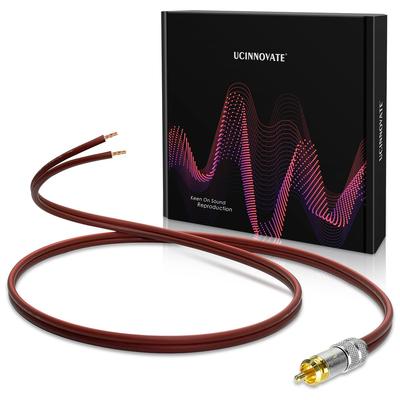 RCA на оголенный провод Динамик 1 упаковка OFC 14AWG RCA Jack Штекер Адаптер Разъем RCA Кабель на оголенный провод Конец Аудиокабель Кабель, 2 м / 6,56 фута