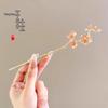 Ancient Style High-End Chinese Sandalwood Tassel Hairpin for Hanfu Costume Updo