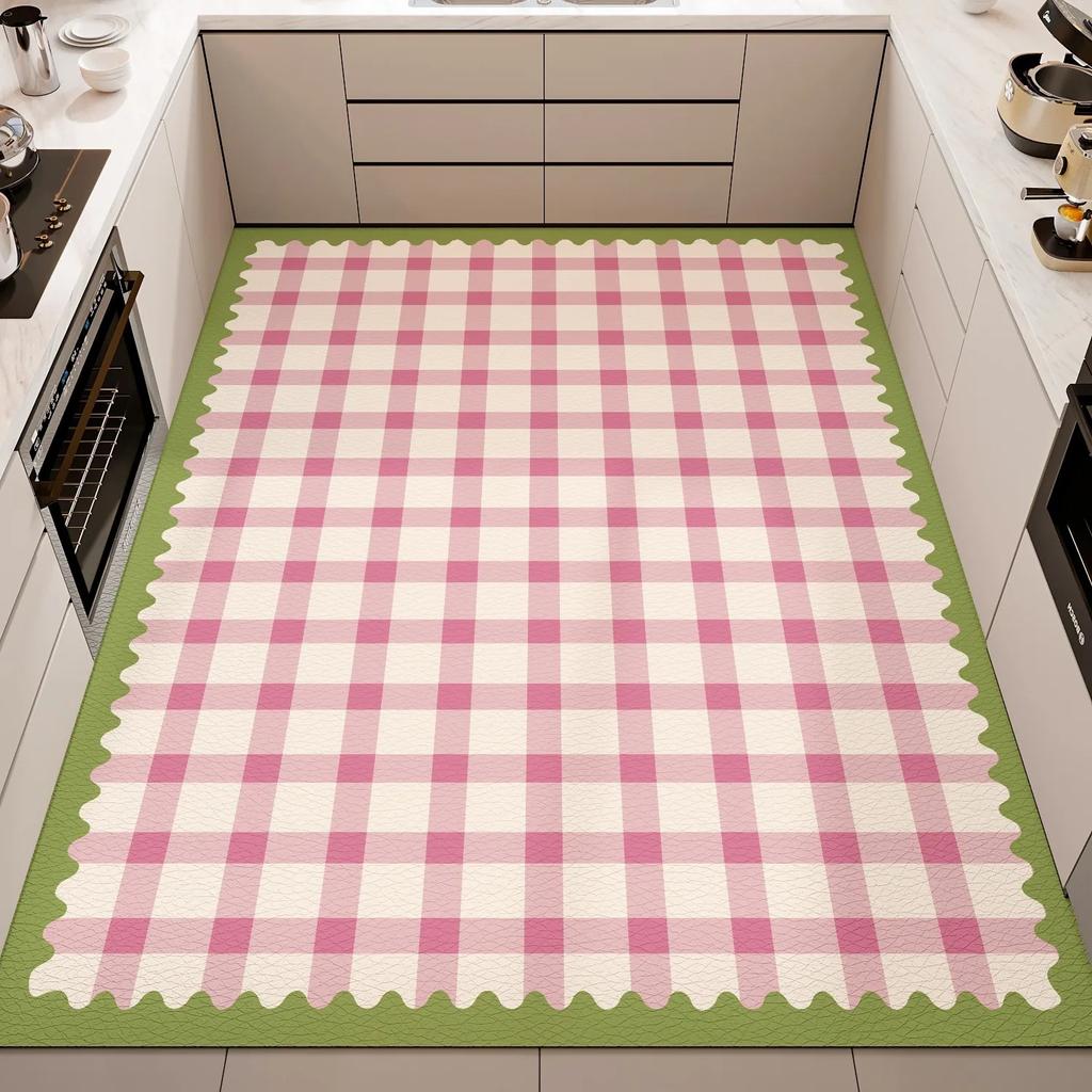 Nordic Light and Fresh Style Checkered Carpet Suitable for Large-sized Non-slip Carpets in Living Rooms Bedrooms and Kitchens