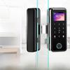 Smart Frameless Glass Door Lock: Electronic, Password & Fingerprint Access Control, No-hole Installation, Anti-theft Office Security.