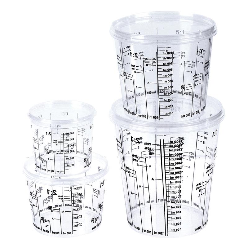 Пластиковый стаканчик для смешивания красок Pp Жесткий пластиковый стаканчик для краски Tune с крышкой