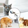 Интерактивная игрушка для кошек Птичка Интерактивное перо Насадка-удочка Симулятор игрушки для котят С колокольчиками Для домашних кошек Питомцы Скука