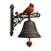 Дверной колокольчик Музыка ветра Красная птица Железная метла Подвеска на дверь Подвесные украшения Ретро дверной колокольчик забавный приветственный дверной звонок домашний декор