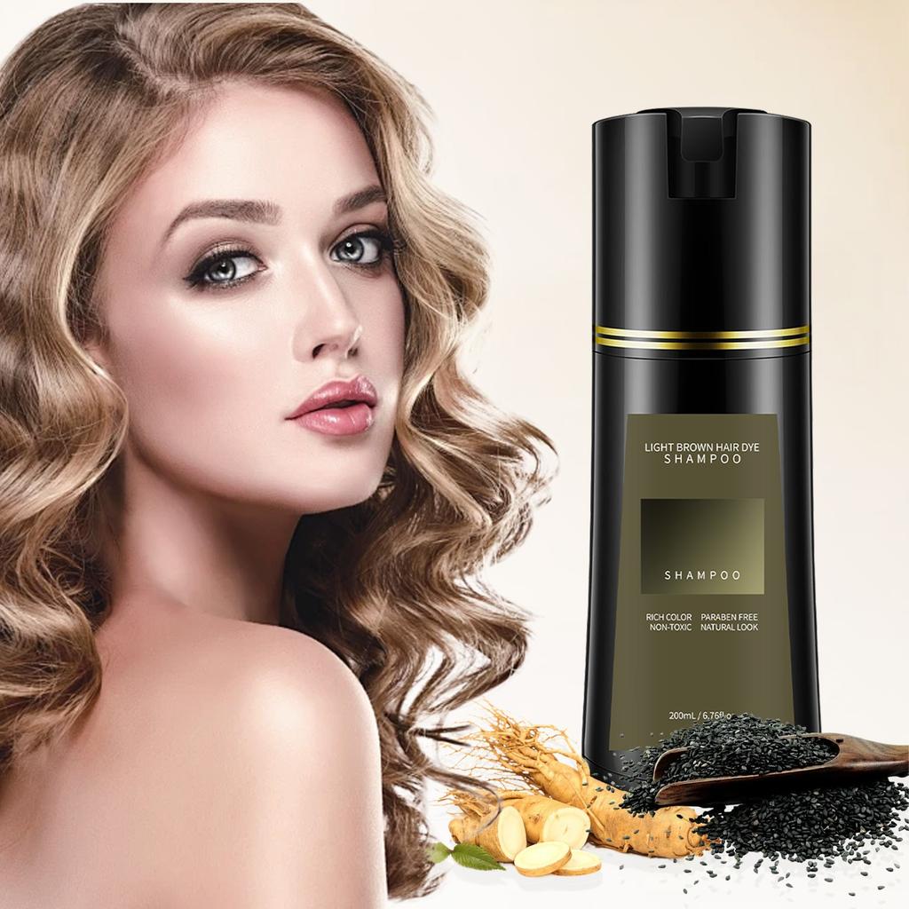 Dyestuff Shampoo Шампунь Нежно и быстро окрашивает, не раздражает окрашивание(светло-коричневый, темно-коричневый, черный 200мл