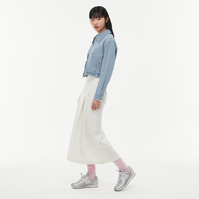 Rap Asymmetrical Pleated Long Skirt Aq1Ws263