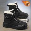 Ботинки для снега мужские зимние уличные бархатные утолщенные теплые северо-восточные большие хлопковые ботинки мужские высокие ботинки на толстой подошве нескользящие ботинки прилив