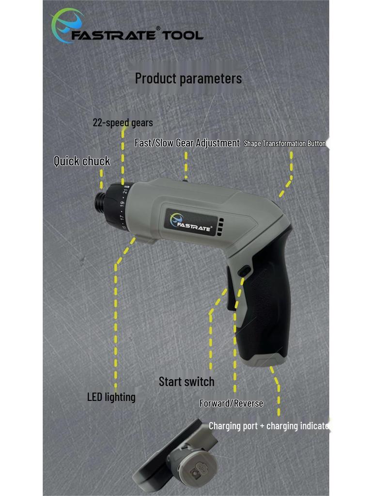 Compact Electric Screwdriver Set - Mini Handheld Tools for Household Use