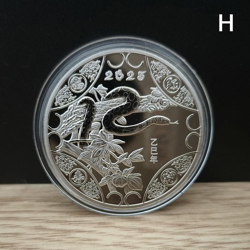 2025  Year Of The Snake Commemorative Coins Chinese Zodiac Medals 3D Relief Coins Collectibles  Year Coins