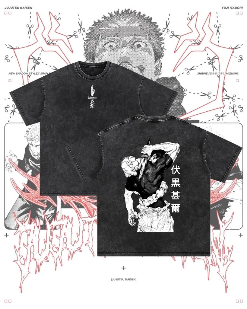 Toji Fushiguro Jujutsu Kaisen Anime T-Shirt, Oversized Streetwear Tee