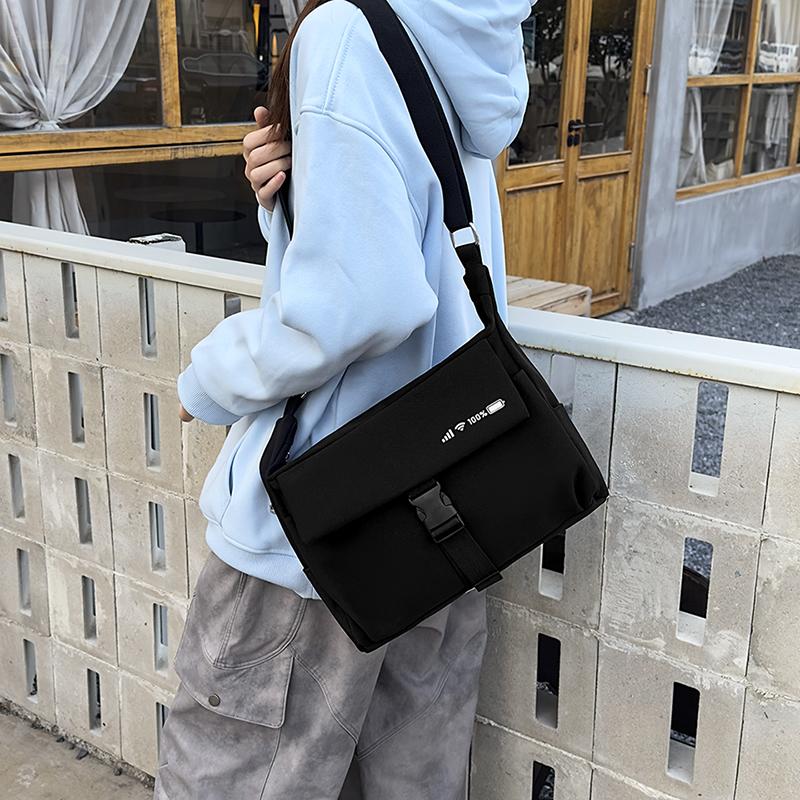 Men's Crossbody Bag Student Shoulder Bag Women's Large Capacity Messenger Bag