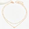 European and American Pearl Love Necklace Versatile Pearl Multi-layer Pendant Collarbone Chain For Women