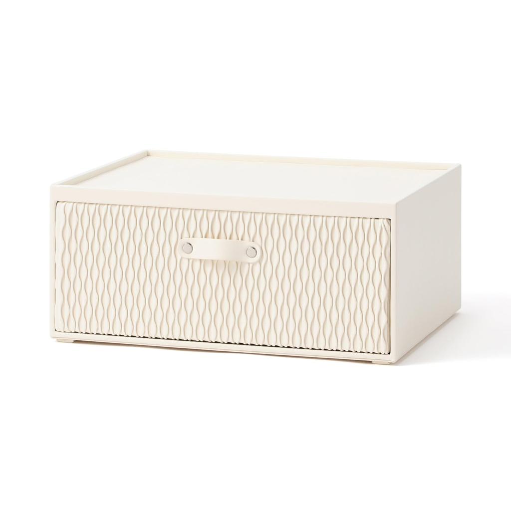 Francfranc Wave Stacking Drawer S, Ivory, Storage Box, Drawer Type