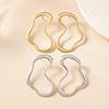 1 Pair Women Earrings Irregular Linear Polished Alloy Solid Color Exaggerated Club Party Hanging Earrings Bland Style Ear Jewelry