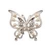 Creative Clothing High -End Exquisite Fashion Double Hollow Rhinestone Butterfly Pearl Brooch