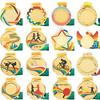 Colorful Star Smooth Medal Ribbon Various Games Gold Silver Copper Medals