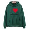 I Love Muhammad Hoodies Long Sleeve with Hooded Clothing Retro Harajuku Pullovers Women Fashion Sweatshirts