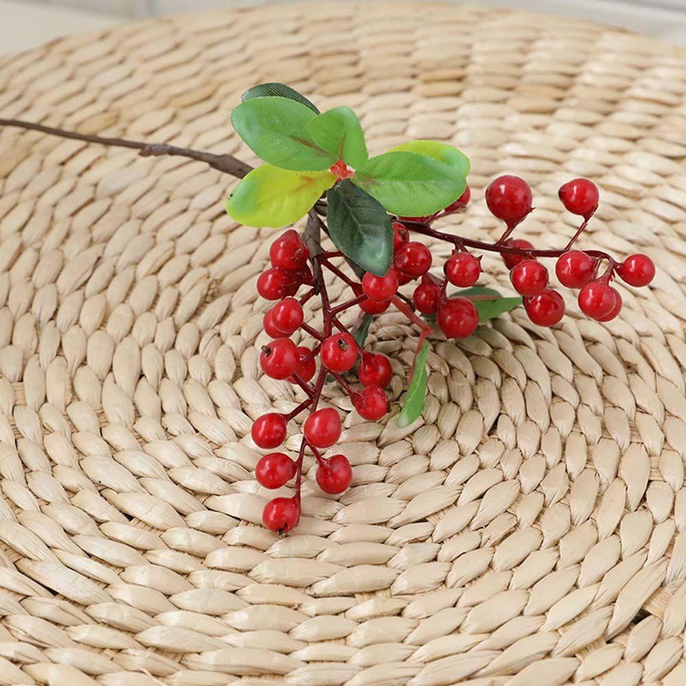 Яркое DIY-украшение из фруктов, имитация, домашнее, искусственное растение, искусственная ягода, рождественское украшение, принадлежности для вечеринки, декор на Рождество