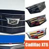 AABHW1 2Pcs For Cadillac XT6 Car Front Logo Emblem Cover Rear Trunk Badge Emblems Sticker Exterior Accessories