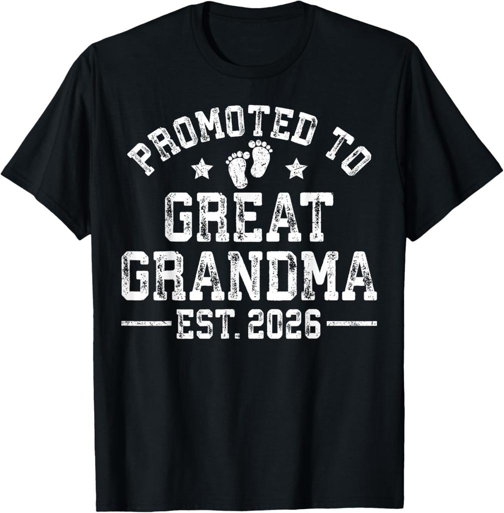 Promoted to Great Grandma Est 2026 First Time New Grandma T-Shirt