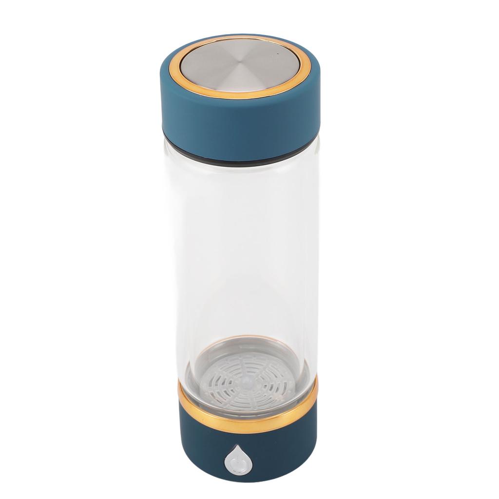 Hydrogen Water Bottle 420ml Rechargeable SPE PEM Technology Portable Hydrogen Rich Water Glass Cup