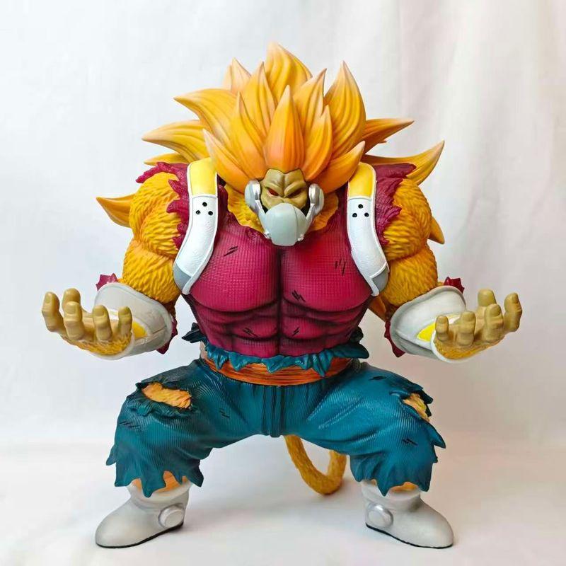 Аниме Dragon Ball Z Саян Камбер Золотой Великий Обезьяна 31 см Фигурки Действия со Съемной Маской Статуя Настольное Украшение Фигурка Подарок
