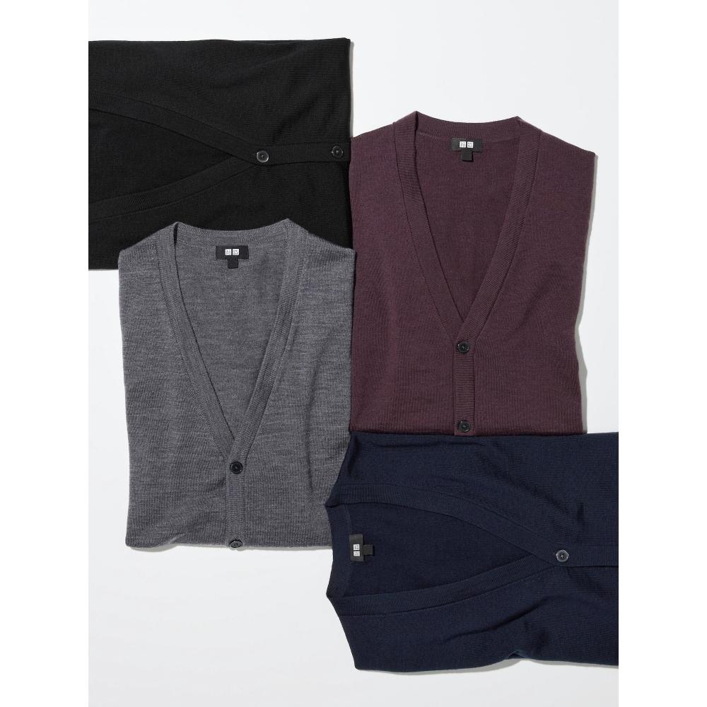 Uniqlo Кардиган с V-образным вырезом из шерсти мериноса