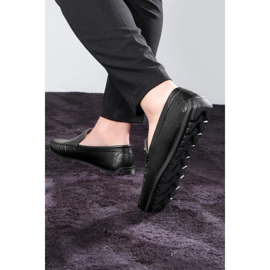 Мужская повседневная обувь из натуральной кожи на анатомической подошве, мокасины