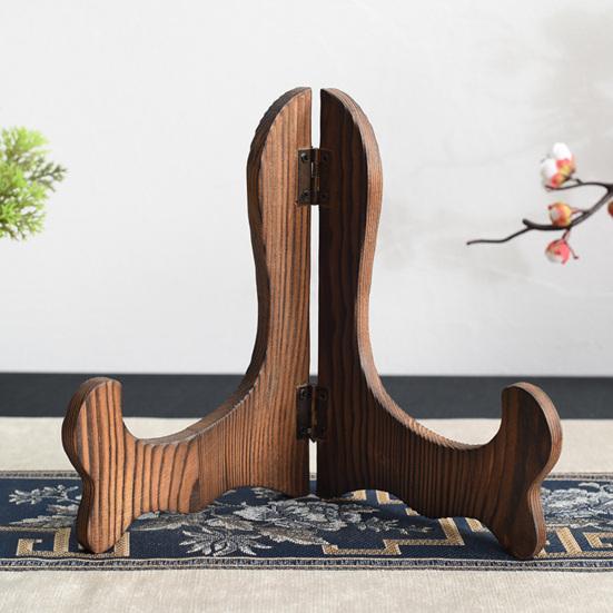 Стойка для показа изогнутый дизайн ручной работы складная деревянная мольберт тарелка чай торт блюдо дисплей стенд домашний декор для кафе