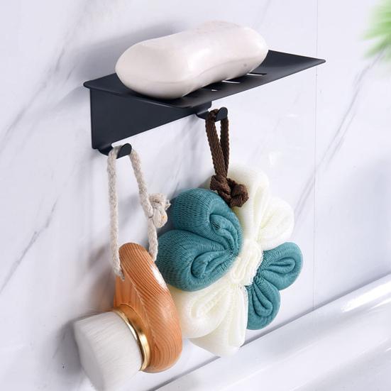 Yousheng нержавеющая сталь самоклеящаяся мыльница настенная держатель для мыла без проколов с крючками сливные отверстия аксессуары для ванной