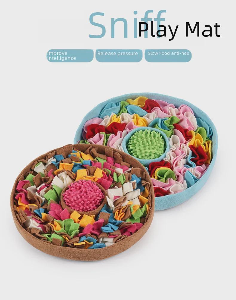 Коврик для обнюхивания домашних животных через границу: Игрушка для хранения еды, снимающая стресс и обучающая для кошек и собак, всесезонная игра и взаимодействие