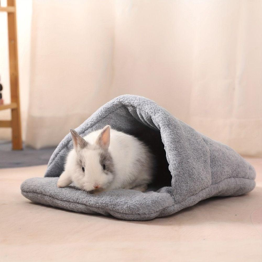 Fleece Pet Bed Sweat-absorbent Pet House Pet Assessories Sleeping Bag Rabbit