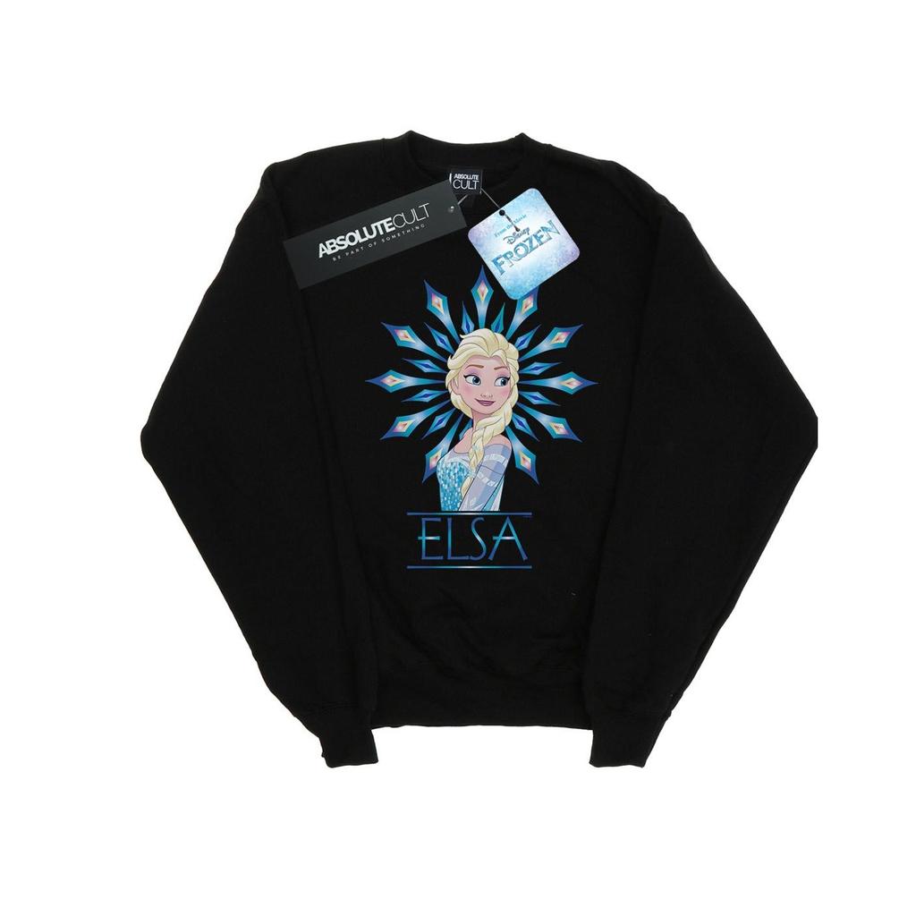 Disney Girls Frozen Elsa Snowflake Sweatshirt