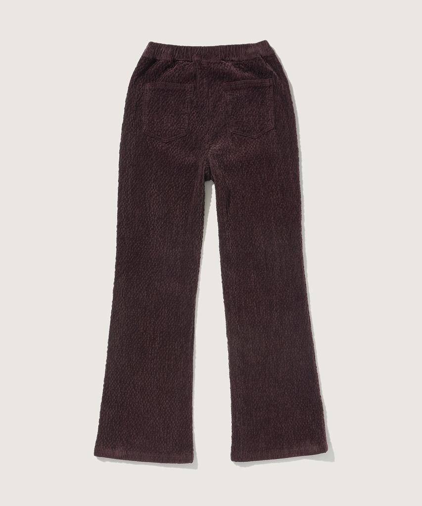 PLAC WOMEN Corduroy Flare Banding Pants M94 Rinse Burgundy