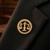Attorney Suit Accessory Justice Scale Lapel Pin for Lawyer, Vintage Balance Alloy Lawyer Badge Brooch, Formal Outfits Accessories Offices and