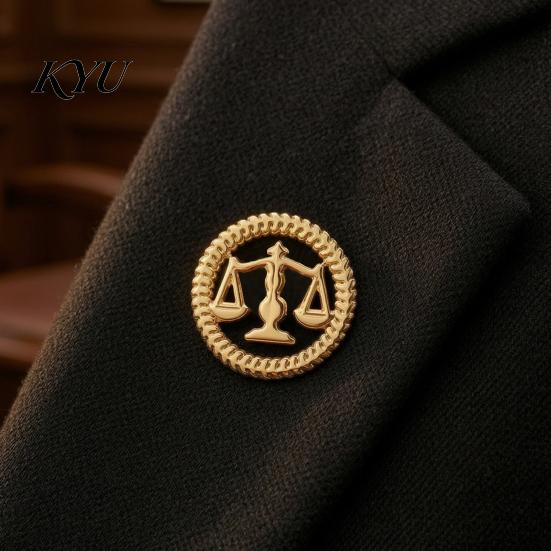 Attorney Suit Accessory Justice Scale Lapel Pin for Lawyer, Vintage Balance Alloy Lawyer Badge Brooch, Formal Outfits Accessories Offices and