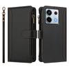 Кожаный чехол для Xiaomi Poco X6 5G/Xiaomi Redmi Note 13 Pro 5G, 9 отделений для карт, кошелек на молнии, подставка, чехол для телефона с ремешком на запястье