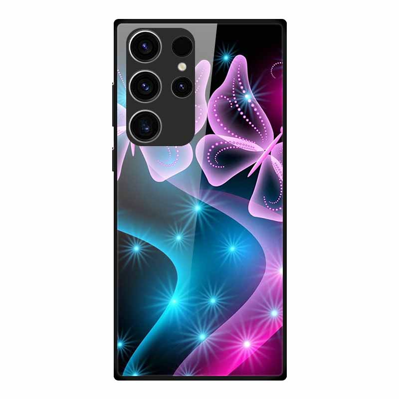 Чехол для телефона Samsung S23 Ultra Задняя крышка Чехол Закаленное стекло Мягкий Funda Для Samsung Galaxy S23 Plus Чехол S 23 + Ultra Coque
