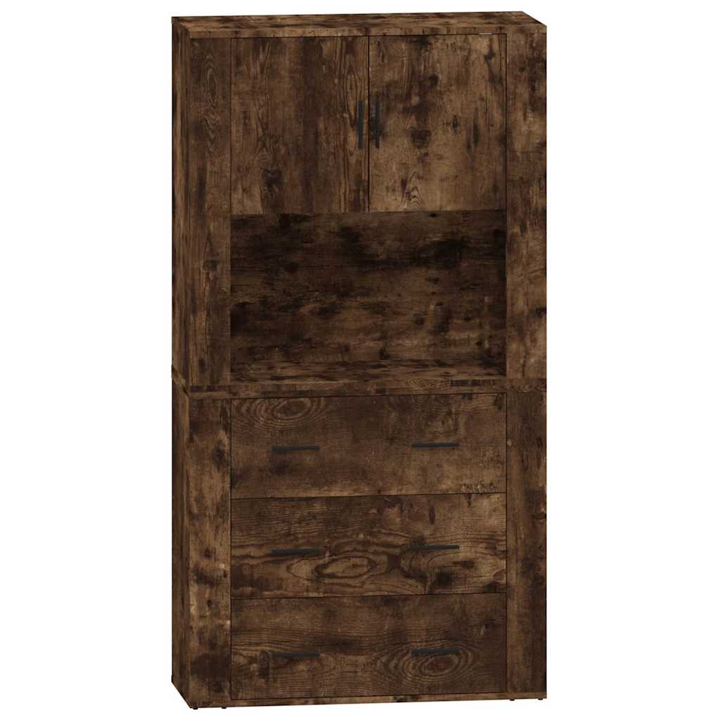 Highboard in Smoked Oak Finish Particleboard