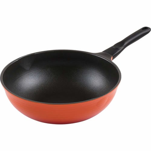Wahei Freiz RA-9690 Frying Pan, 30cm Big Size, for Stir-frying Vegetables and Chinese Food, with Titanium Barrier Coating, for Gas Stoves Only