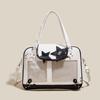 PU Leather Goth Transparent Pocket PVC Y2K Anime Display Bag Shoulder Ita Bag  Daily
