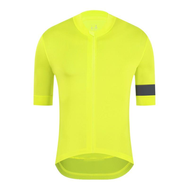 Mens Cycling Jersey With YKK Reverse Tooth Zipper Breathable Quick-Dry Short Sleeve Road Bike Riding