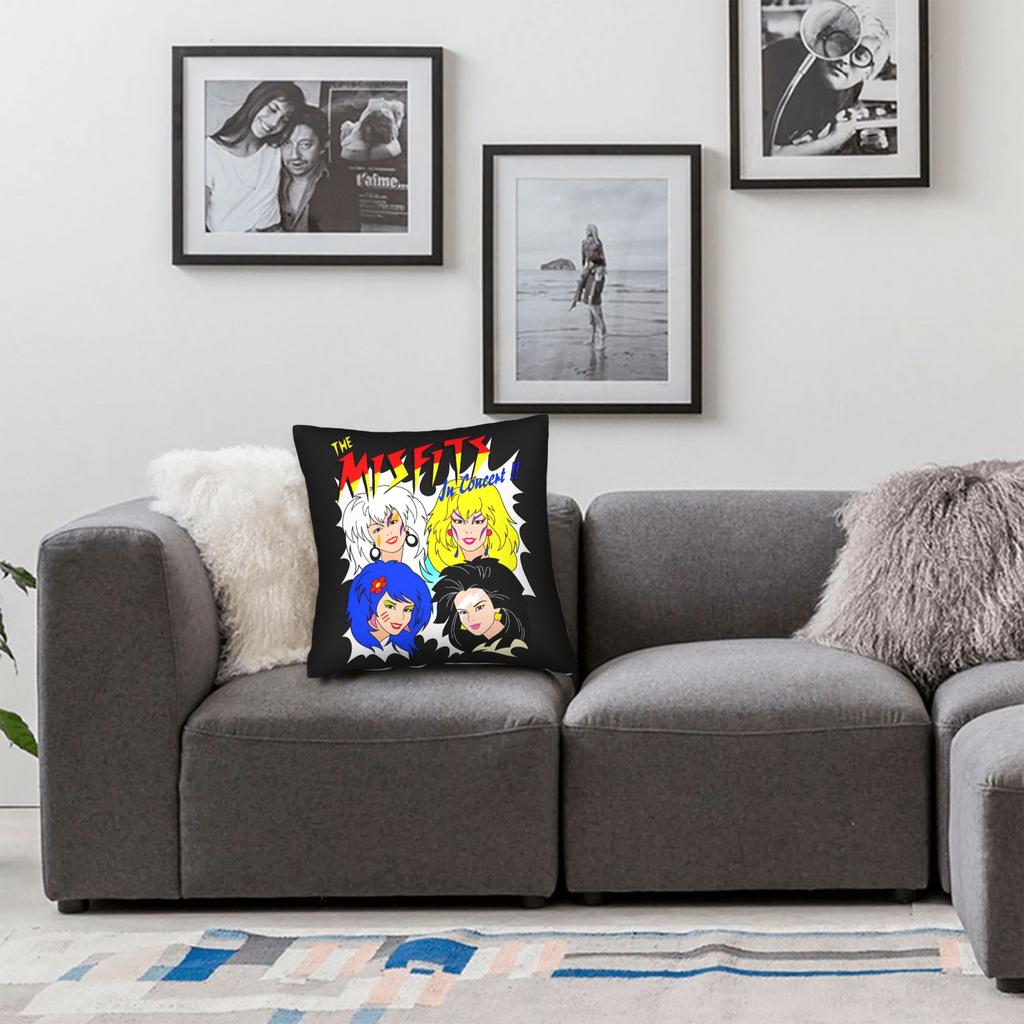 Kpop Style Jem And The Holograms Pillow Case Retro Trendy Pillow Cover Soft Pillowcases For Couch Sofa Bedroom