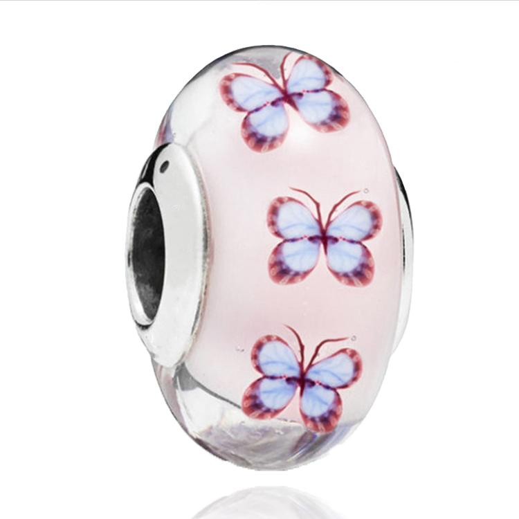 Медные Шармы из Муранского Стекла Подходят для Оригинальных Браслетов Круглые Шармы из Муранского Стекла Бусины Сделай Сам Женские Ювелирные Изделия Подарки для Женщин