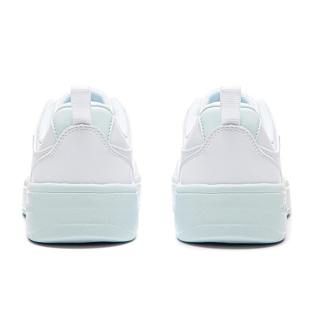 Li Ning Sunny Sky Летние Классические Цветные Блоки Свежие Универсальные Повседневные Прочные Дышащие Низкие Кеды для Скейтборда Детские Кроссовки Белый Синий AGCW492-4