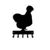 1 шт. Вешалка для ключей Silkie Chicken Farm - металлический настенный крючок шириной 6 дюймов, совершенно новый домашний декор, настенный декор, металлическое настенное крепление